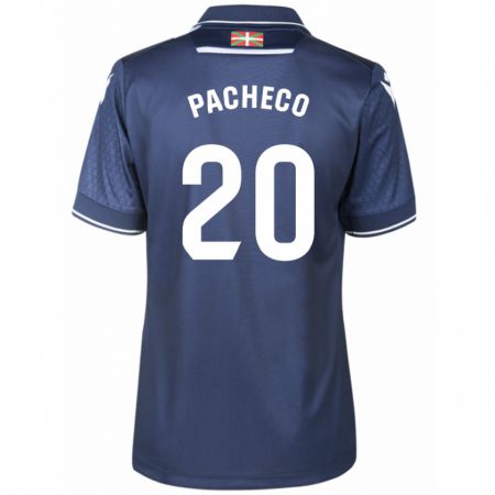 Kandiny Mujer Camiseta Jon Pacheco #20 Armada 2ª Equipación 2023/24 La Camisa Chile