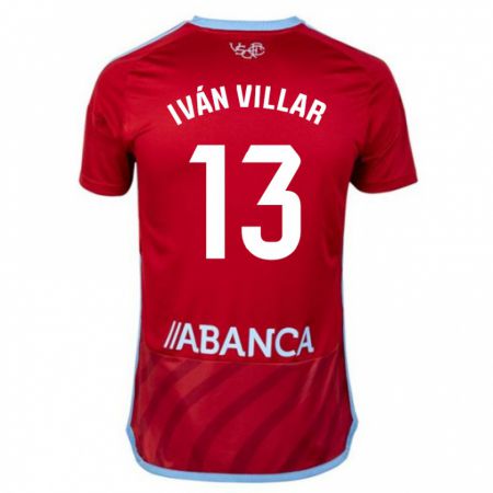 Kandiny Mujer Camiseta Iván Villar #13 Rojo 2ª Equipación 2023/24 La Camisa Chile