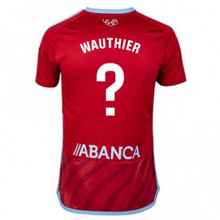 Kandiny Mujer Camiseta Hugo Wauthier #0 Rojo 2ª Equipación 2023/24 La Camisa Chile
