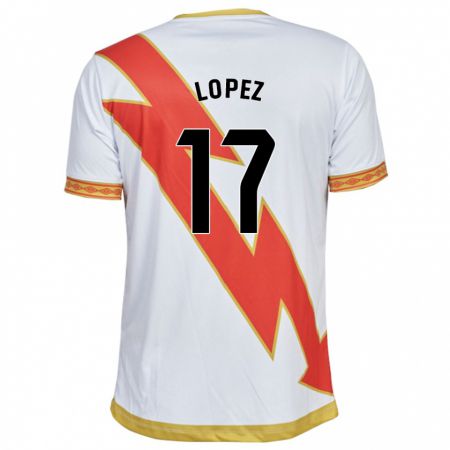 Kandiny Niño Camiseta Unai López #17 Blanco 1ª Equipación 2023/24 La Camisa Chile