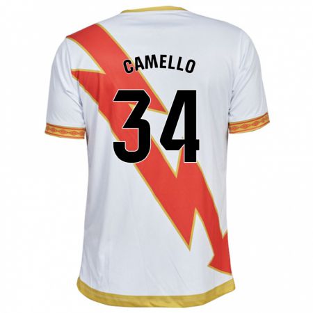 Kandiny Niño Camiseta Sergio Camello #34 Blanco 1ª Equipación 2023/24 La Camisa Chile