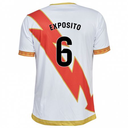 Kandiny Niño Camiseta Álvaro Expósito #6 Blanco 1ª Equipación 2023/24 La Camisa Chile
