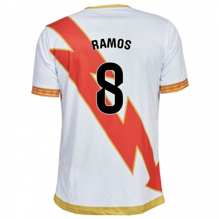 Kandiny Niño Camiseta Iván Ramos #8 Blanco 1ª Equipación 2023/24 La Camisa Chile