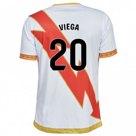 Kandiny Niño Camiseta David Viega #20 Blanco 1ª Equipación 2023/24 La Camisa Chile
