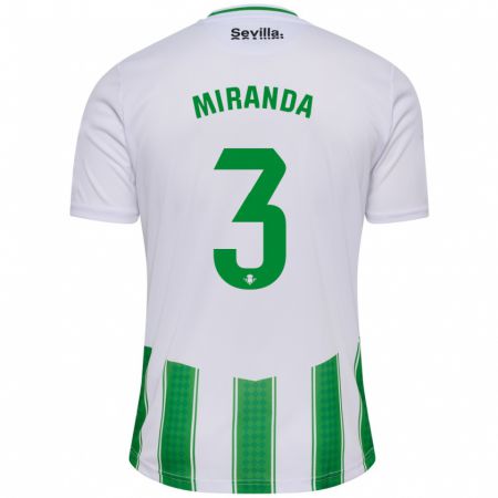 Kandiny Niño Camiseta Juan Miranda #3 Blanco 1ª Equipación 2023/24 La Camisa Chile
