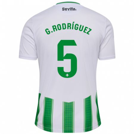 Kandiny Niño Camiseta Guido Rodríguez #5 Blanco 1ª Equipación 2023/24 La Camisa Chile