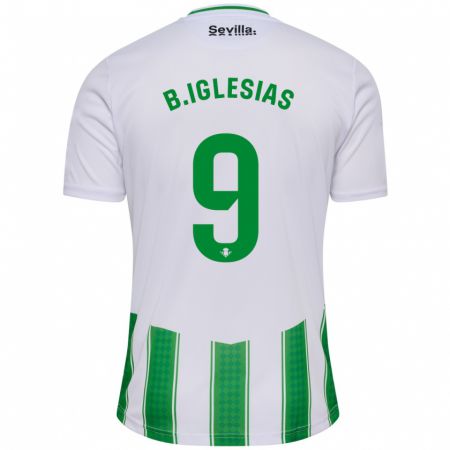 Kandiny Niño Camiseta Borja Iglesias #9 Blanco 1ª Equipación 2023/24 La Camisa Chile
