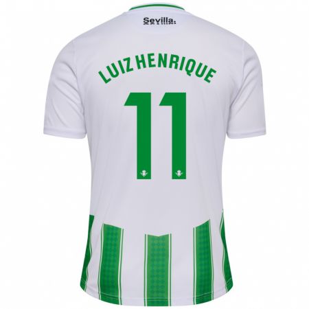Kandiny Niño Camiseta Luiz Henrique #11 Blanco 1ª Equipación 2023/24 La Camisa Chile