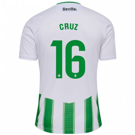Kandiny Niño Camiseta Juan Cruz #16 Blanco 1ª Equipación 2023/24 La Camisa Chile