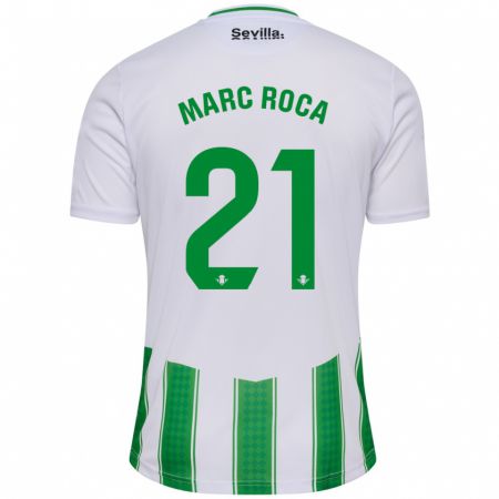 Kandiny Niño Camiseta Marc Roca #21 Blanco 1ª Equipación 2023/24 La Camisa Chile