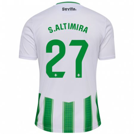 Kandiny Niño Camiseta Sergi Altimira #27 Blanco 1ª Equipación 2023/24 La Camisa Chile