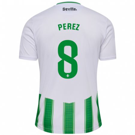 Kandiny Niño Camiseta Dani Pérez #8 Blanco 1ª Equipación 2023/24 La Camisa Chile