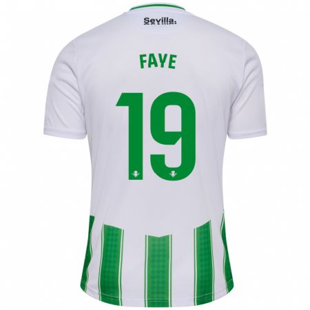 Kandiny Niño Camiseta Souleymane Faye #19 Blanco 1ª Equipación 2023/24 La Camisa Chile