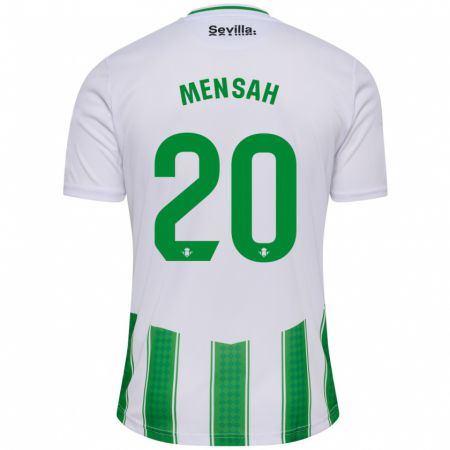 Kandiny Niño Camiseta Mawuli Mensah #20 Blanco 1ª Equipación 2023/24 La Camisa Chile