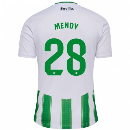 Kandiny Niño Camiseta Nobel Mendy #28 Blanco 1ª Equipación 2023/24 La Camisa Chile