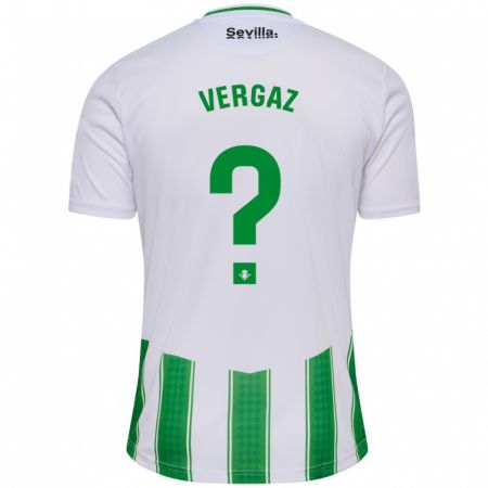 Kandiny Niño Camiseta Alejandro Vergaz #0 Blanco 1ª Equipación 2023/24 La Camisa Chile