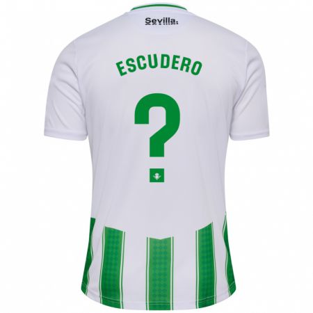 Kandiny Niño Camiseta Ale Escudero #0 Blanco 1ª Equipación 2023/24 La Camisa Chile