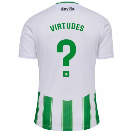 Kandiny Niño Camiseta Adrián Virtudes #0 Blanco 1ª Equipación 2023/24 La Camisa Chile