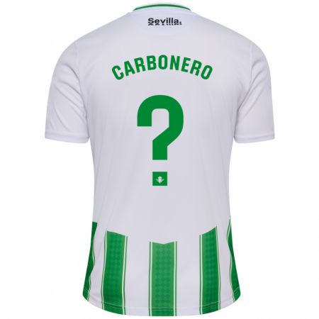 Kandiny Niño Camiseta Marco Carbonero #0 Blanco 1ª Equipación 2023/24 La Camisa Chile