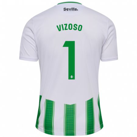 Kandiny Niño Camiseta Paula Vizoso Prieto #1 Blanco 1ª Equipación 2023/24 La Camisa Chile