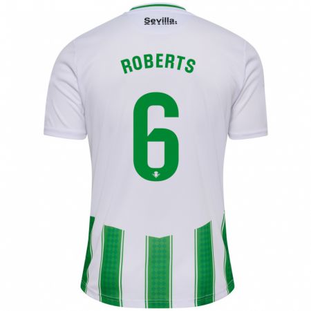 Kandiny Niño Camiseta Rhiannon Roberts #6 Blanco 1ª Equipación 2023/24 La Camisa Chile