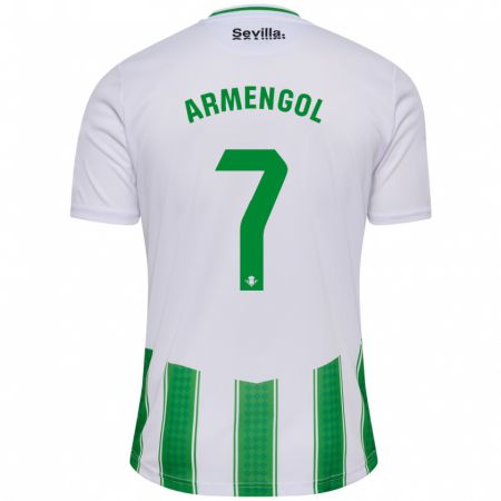 Kandiny Niño Camiseta Carla Armengol Joaniquet #7 Blanco 1ª Equipación 2023/24 La Camisa Chile