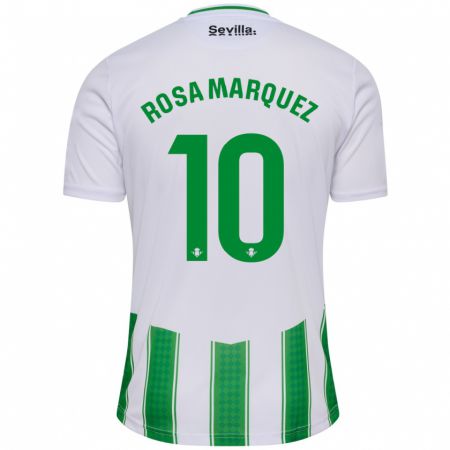 Kandiny Niño Camiseta Rosa Márquez Baena #10 Blanco 1ª Equipación 2023/24 La Camisa Chile