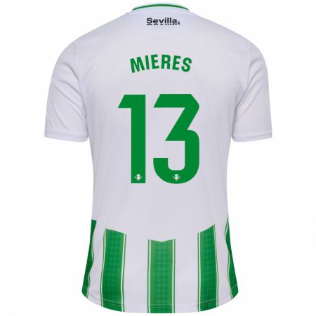 Kandiny Niño Camiseta Malena Mieres García #13 Blanco 1ª Equipación 2023/24 La Camisa Chile