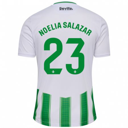 Kandiny Niño Camiseta Noelia Salazar #23 Blanco 1ª Equipación 2023/24 La Camisa Chile