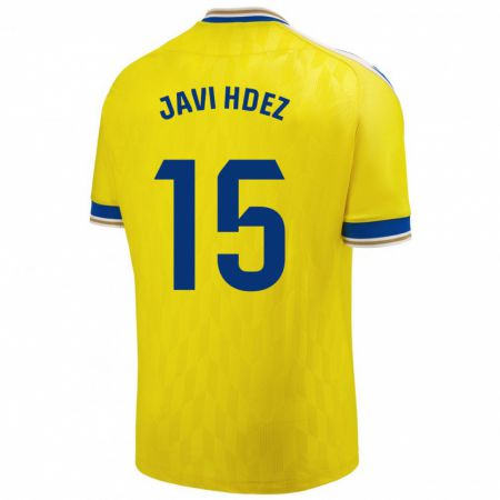 Kandiny Niño Camiseta Javi Hernández #15 Amarillo 1ª Equipación 2023/24 La Camisa Chile