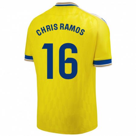 Kandiny Niño Camiseta Chris Ramos #16 Amarillo 1ª Equipación 2023/24 La Camisa Chile