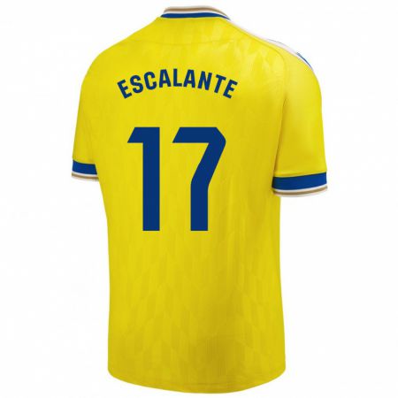 Kandiny Niño Camiseta Gonzalo Escalante #17 Amarillo 1ª Equipación 2023/24 La Camisa Chile