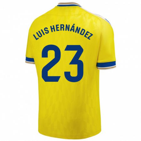Kandiny Niño Camiseta Luis Hernández #23 Amarillo 1ª Equipación 2023/24 La Camisa Chile