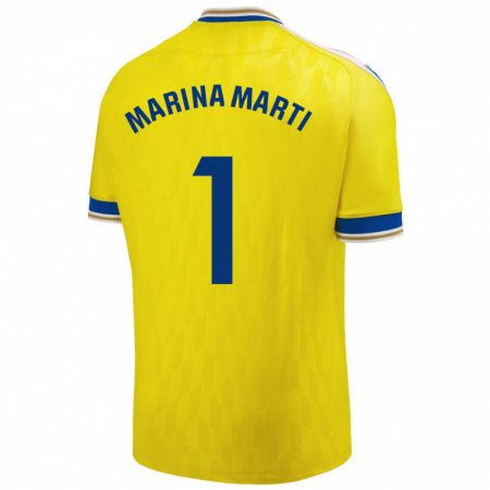 Kandiny Niño Camiseta Marina Martí #1 Amarillo 1ª Equipación 2023/24 La Camisa Chile