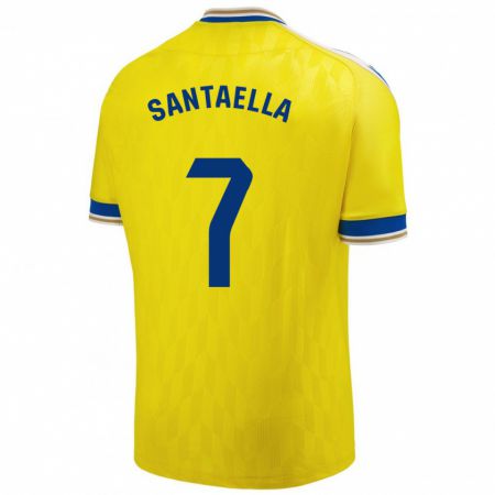 Kandiny Niño Camiseta Natalia Santaella Picón #7 Amarillo 1ª Equipación 2023/24 La Camisa Chile