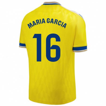 Kandiny Niño Camiseta Maria García Fernández #16 Amarillo 1ª Equipación 2023/24 La Camisa Chile