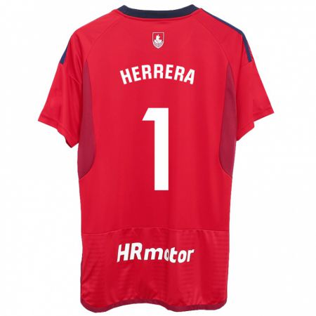 Kandiny Niño Camiseta Sergio Herrera #1 Rojo 1ª Equipación 2023/24 La Camisa Chile
