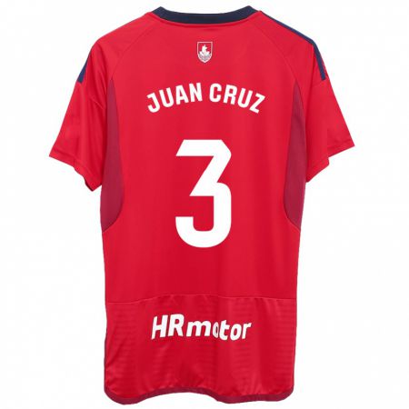 Kandiny Niño Camiseta Juan Cruz #3 Rojo 1ª Equipación 2023/24 La Camisa Chile