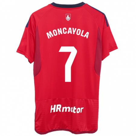 Kandiny Niño Camiseta Jon Moncayola #7 Rojo 1ª Equipación 2023/24 La Camisa Chile