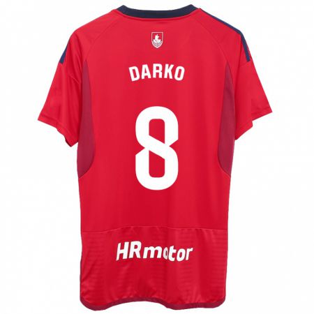 Kandiny Niño Camiseta Darko Brasanac #8 Rojo 1ª Equipación 2023/24 La Camisa Chile