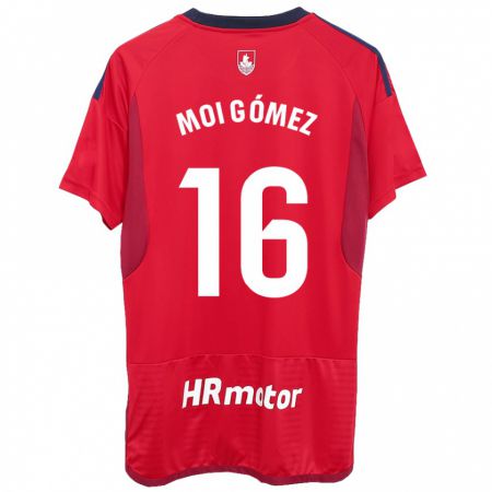 Kandiny Niño Camiseta Moi Gómez #16 Rojo 1ª Equipación 2023/24 La Camisa Chile