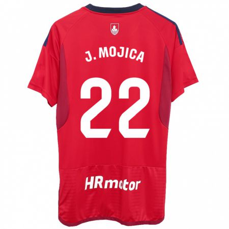 Kandiny Niño Camiseta Johan Mojica #22 Rojo 1ª Equipación 2023/24 La Camisa Chile