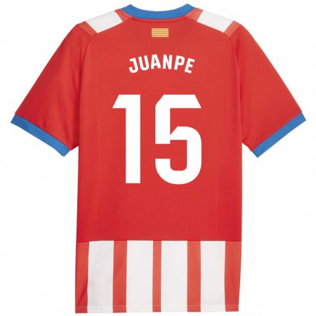 Kandiny Niño Camiseta Juanpe #15 Rojo Blanco 1ª Equipación 2023/24 La Camisa Chile