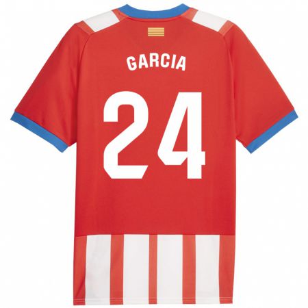 Kandiny Niño Camiseta Borja García #24 Rojo Blanco 1ª Equipación 2023/24 La Camisa Chile