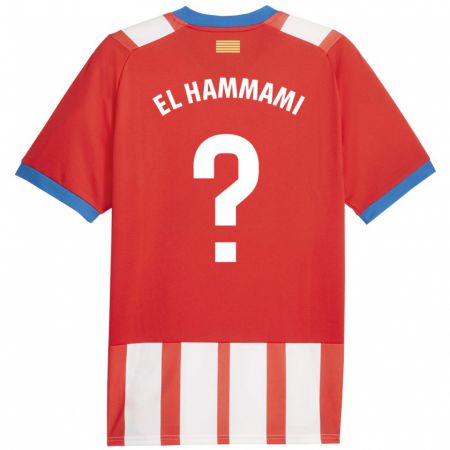 Kandiny Niño Camiseta Ayoub El Hammami #0 Rojo Blanco 1ª Equipación 2023/24 La Camisa Chile