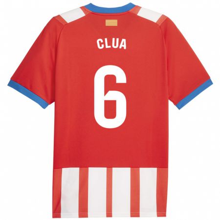 Kandiny Niño Camiseta Silvi Clua #6 Rojo Blanco 1ª Equipación 2023/24 La Camisa Chile