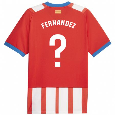 Kandiny Niño Camiseta Marc Fernández #0 Rojo Blanco 1ª Equipación 2023/24 La Camisa Chile