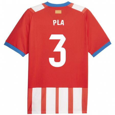 Kandiny Niño Camiseta Marta Pla #3 Rojo Blanco 1ª Equipación 2023/24 La Camisa Chile