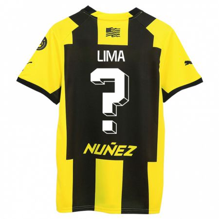 Kandiny Niño Camiseta Jhonatan Lima #0 Amarillo Negro 1ª Equipación 2023/24 La Camisa Chile