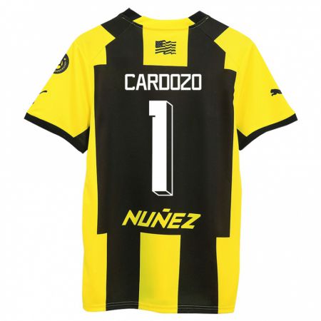Kandiny Niño Camiseta Thiago Cardozo #1 Amarillo Negro 1ª Equipación 2023/24 La Camisa Chile